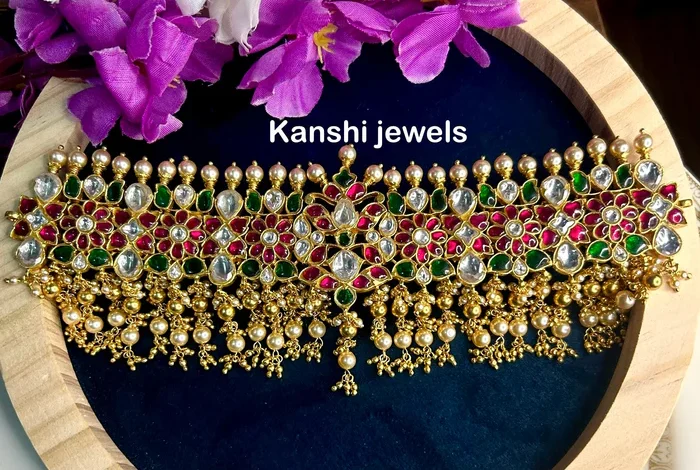 Silver Jadau Necklace