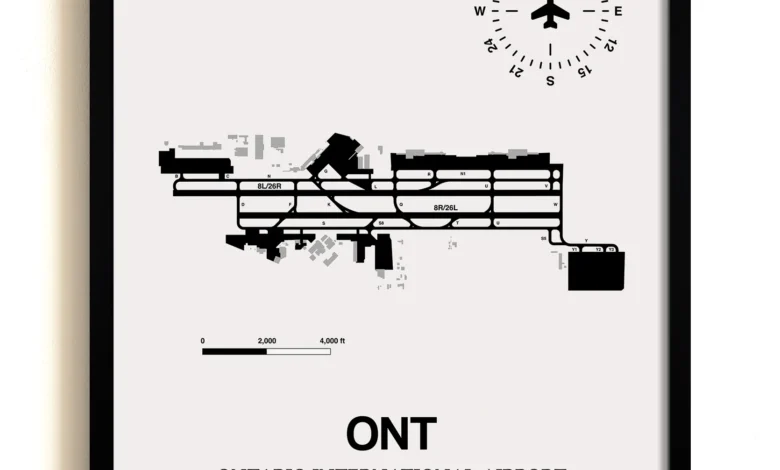 Ontario Airport Map