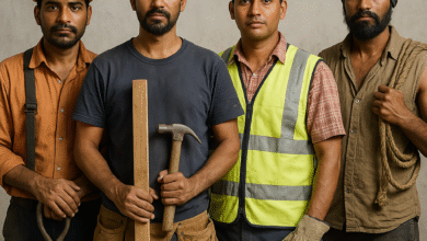 indian construction labour