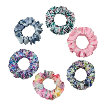 Printed Satin Scrunchies