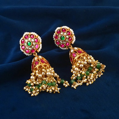 Long Kundan Earrings​