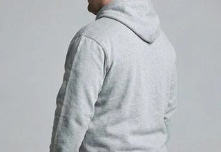 Plus Size Zip Up Hoodie Mens​