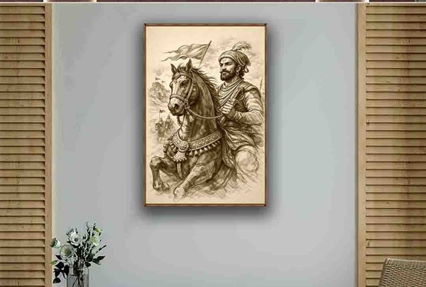 Shivaji Maharaj Portrait Painting