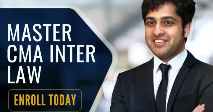 CMA Inter Law Classes in India
