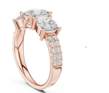 Cushion Three-Stone Rings