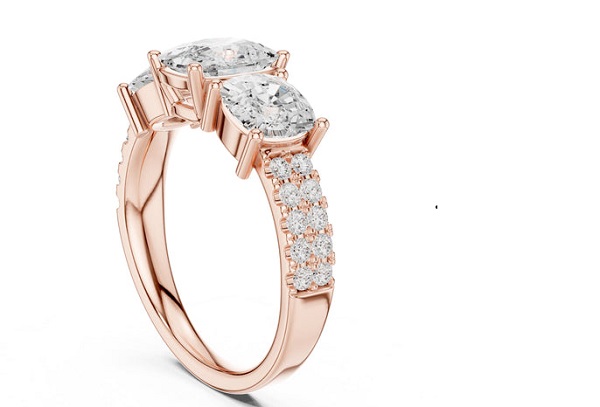 Cushion Three-Stone Rings